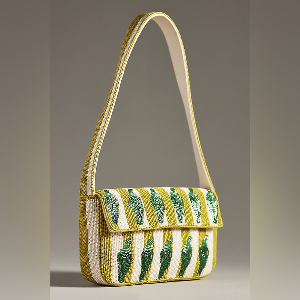 Anthropologie The Fiona Beaded Bag: Food & Drink Edition Jalapeno
